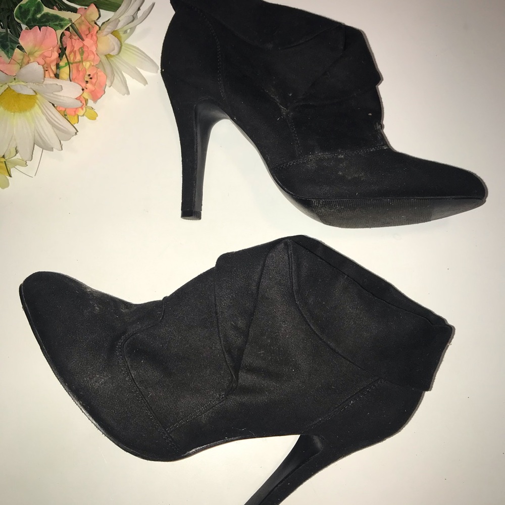 ♠️ BLACK ANKLE BOOTIES w/ STILETTO HEEL♠️